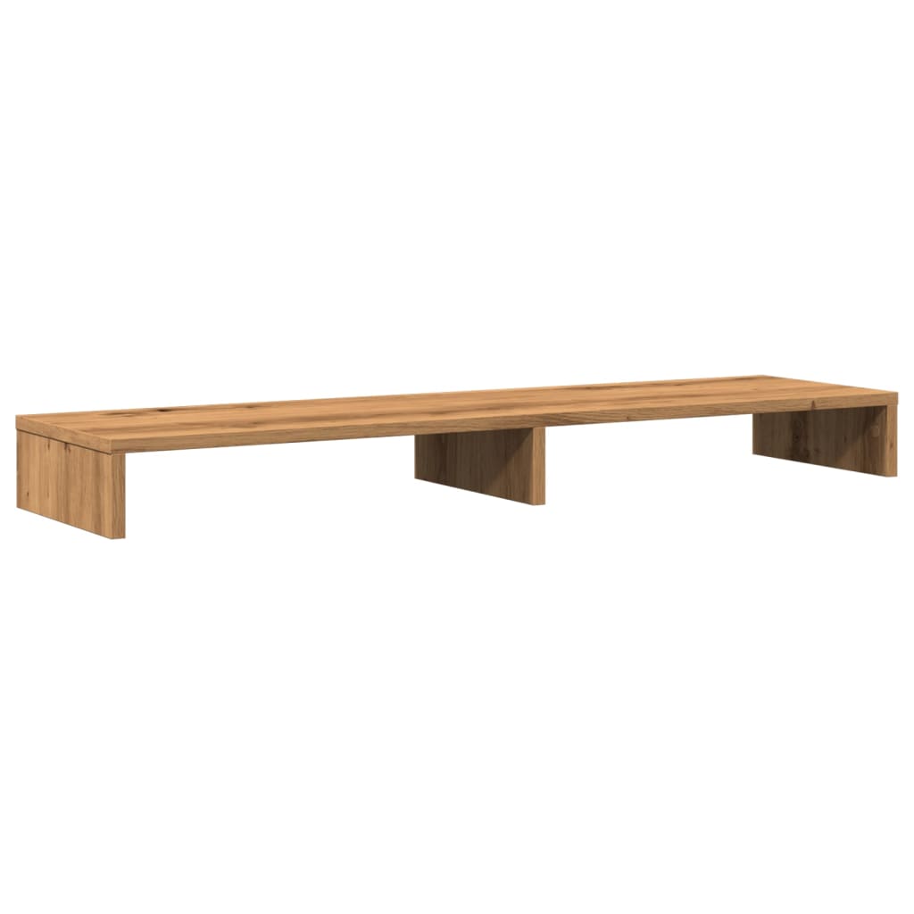 Supporto per monitor da tavolo mobile da ufficio fatto a mano 100 x 27 x 10 cm legno ingegnerizzato marrone 02_0044909
