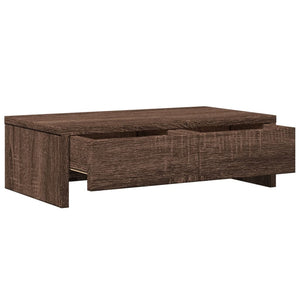 Supporto per monitor tavolo da scrivania con cassetti legno ingegnerizzato marrone 02_0044938