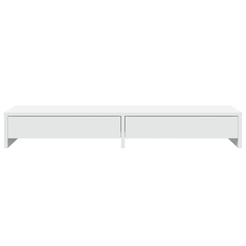 Supporto per monitor tavolo da scrivania con cassetti in legno ingegnerizzato bianco 02_0044934