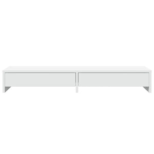 Supporto per monitor tavolo da scrivania con cassetti in legno ingegnerizzato bianco 02_0044934