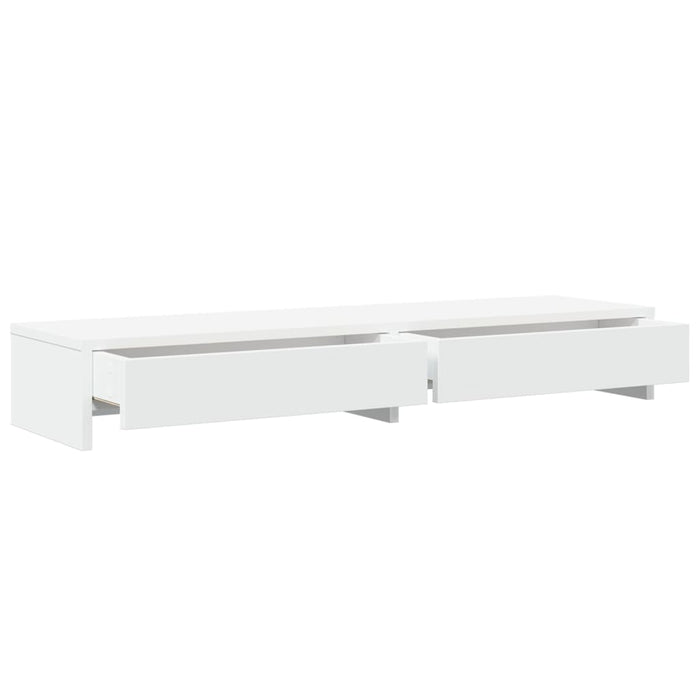 Supporto per Monitor con Cassetti Bianco 100x27x15 cm in Legno Agglomerato 854670