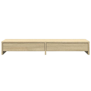 Supporto per monitor tavolo da scrivania con cassetti legno ingegnerizzato Sonoma marrone 02_0044944