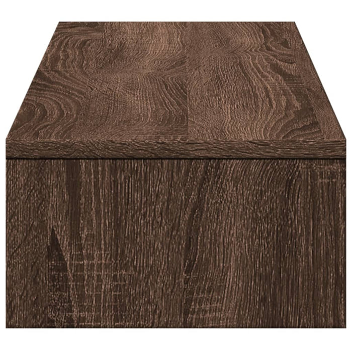 Supporto per monitor tavolo da scrivania con cassetti legno ingegnerizzato marrone 02_0044939