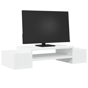 vidaXL Supporto Monitor con Contenitore Bianco 50x27x15 cm Truciolato