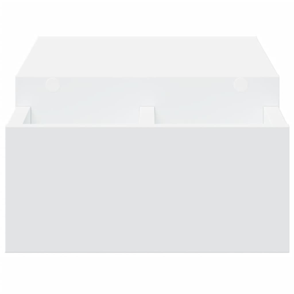 vidaXL Supporto Monitor con Contenitore Bianco 50x27x15 cm Truciolato