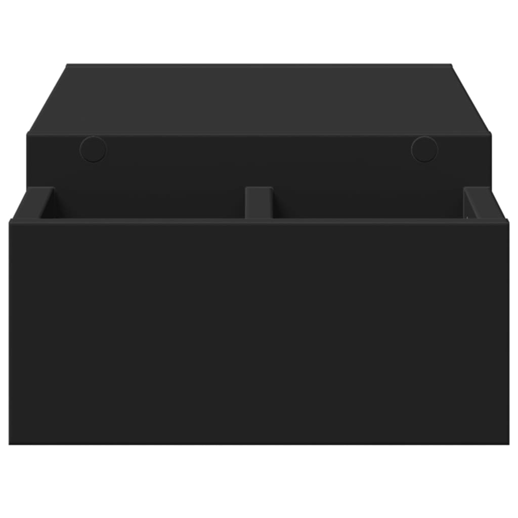 Supporto Monitor con Contenitore Nero 70x27x15 cm Truciolato