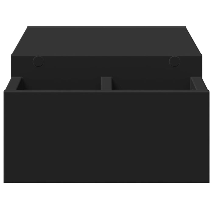 Supporto Monitor con Contenitore Nero 70x27x15 cm Truciolato