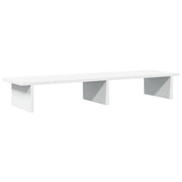 Supporto per Monitor Bianco 100x27x15 cm Legno Massello di Pino 854706