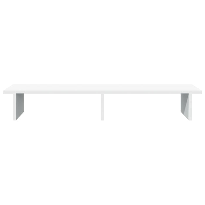 Supporto per Monitor Bianco 100x27x15 cm Legno Massello di Pino 854706