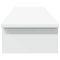 Supporto per Monitor Bianco 100x27x15 cm Legno Massello di Pino 854706
