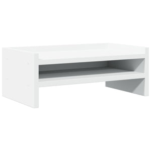 vidaXL Supporto per Monitor Bianco 42x24x16 cm in Legno Multistrato