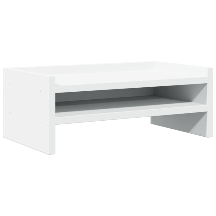 vidaXL Supporto per Monitor Bianco 42x24x16 cm in Legno Multistrato