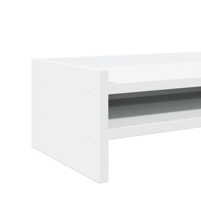 vidaXL Supporto per Monitor Bianco 42x24x16 cm in Legno Multistrato