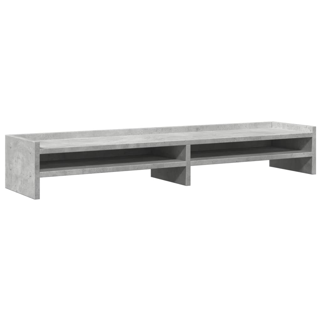 Supporto per monitor tavolo da scrivania 100 x 24 x 16 cm in legno ingegnerizzato grigio 02_0044828