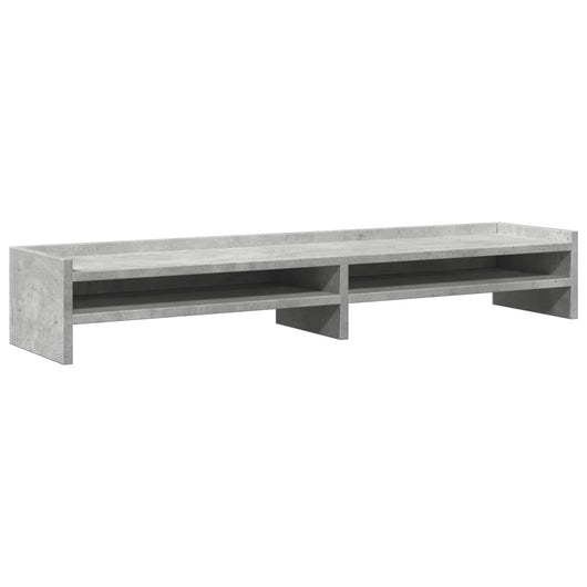 Supporto per monitor tavolo da scrivania 100 x 24 x 16 cm in legno ingegnerizzato grigio 02_0044828