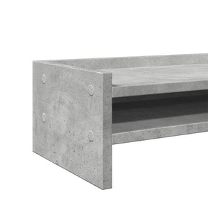 Supporto per monitor tavolo da scrivania 100 x 24 x 16 cm in legno ingegnerizzato grigio 02_0044828