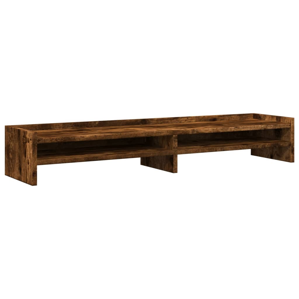 Supporto per Monitor Rovere Fumo 100x24x16 cm Legno Multistrato 854728