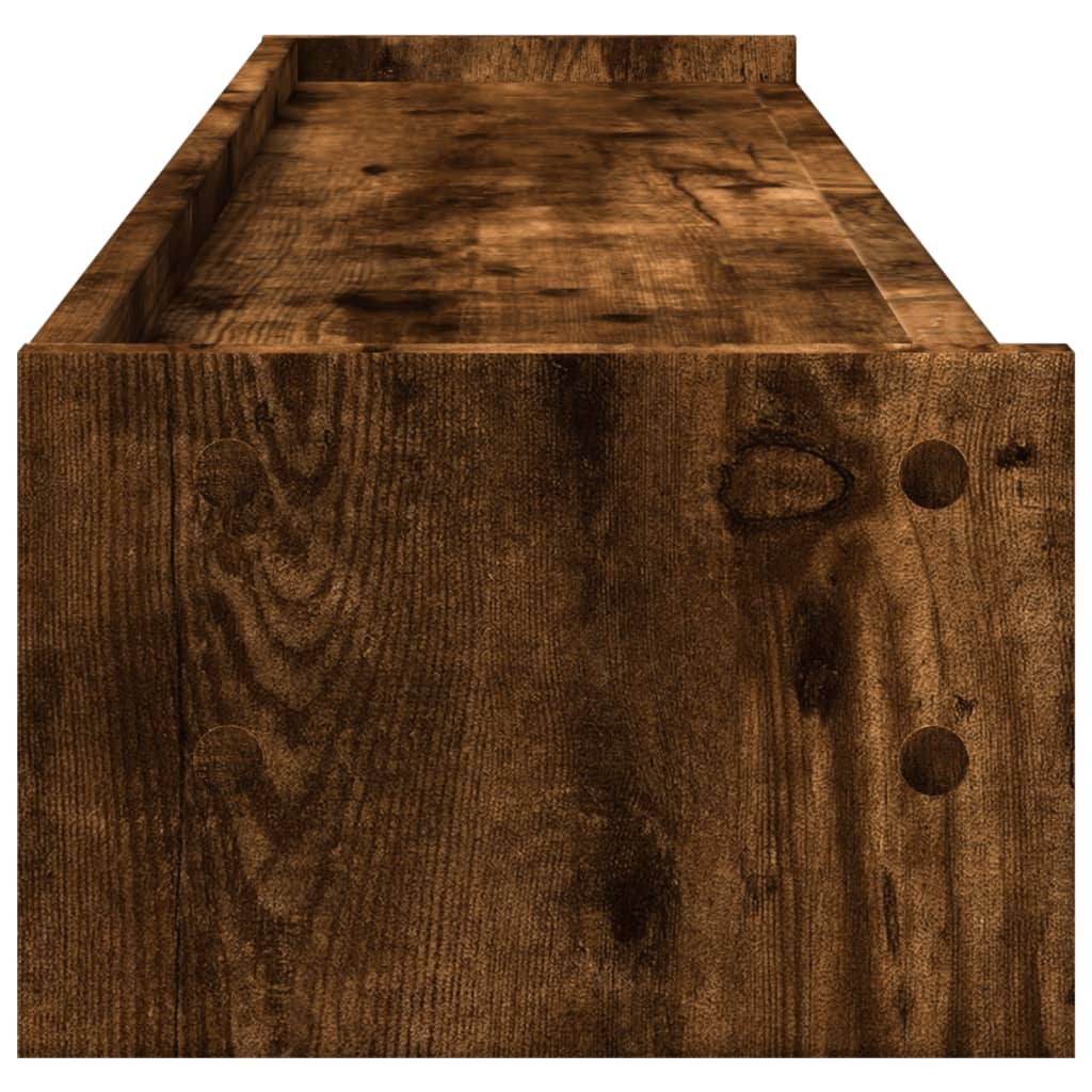 Supporto per Monitor Rovere Fumo 100x24x16 cm Legno Multistrato 854728