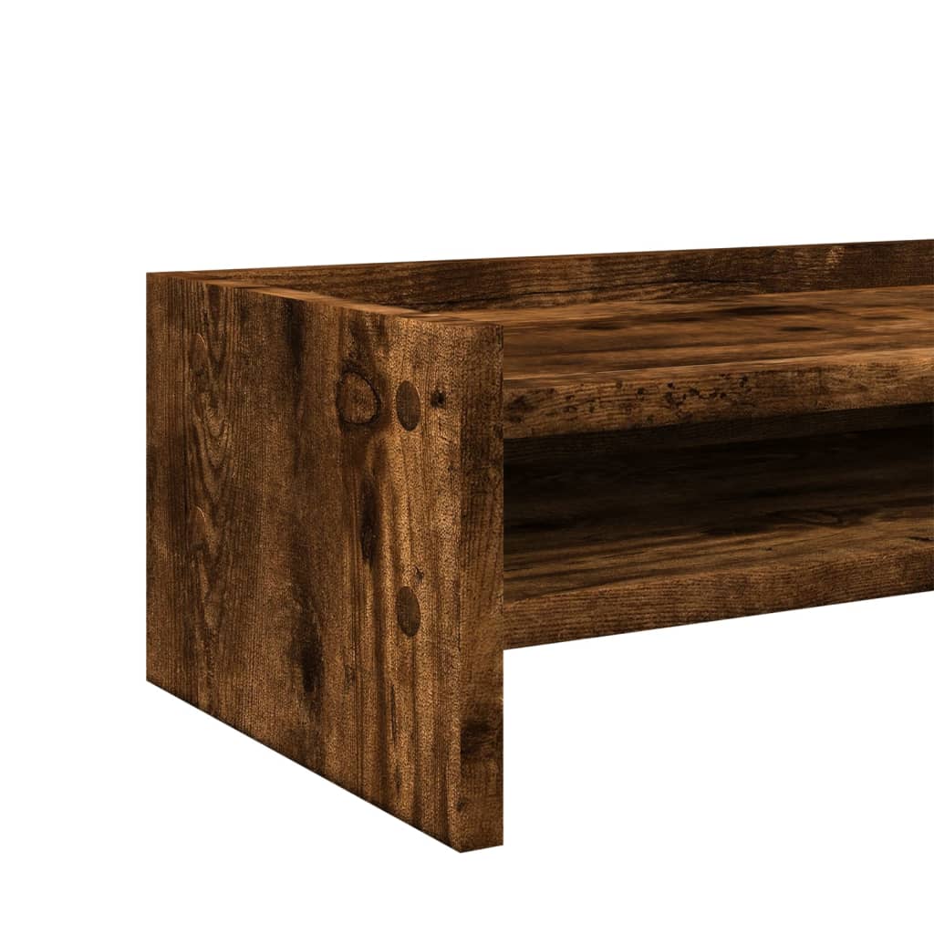 Supporto per Monitor Rovere Fumo 100x24x16 cm Legno Multistrato 854728