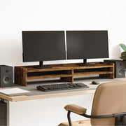 Supporto per Monitor Rovere Fumo 100x24x16 cm Legno Multistrato 854728