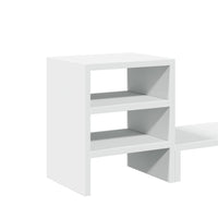 Supporto per monitor tavolo scrivania mobile e organizer per ufficio in legno ingegnerizzato bianco 02_0044957