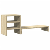 Supporto per monitor tavolo scrivania mobile e organizer in legno ingegnerizzato marrone 02_0044951