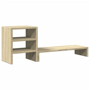 Supporto per monitor tavolo scrivania mobile e organizer in legno ingegnerizzato marrone 02_0044951