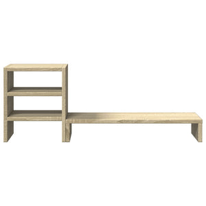Supporto per monitor tavolo scrivania mobile e organizer in legno ingegnerizzato marrone 02_0044951