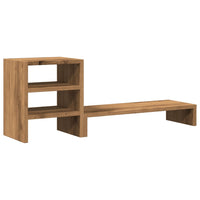 Supporto per monitor tavolo scrivania mobile e organizer in legno ingegnerizzato marrone 02_0044953