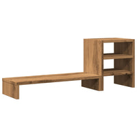 Supporto per monitor tavolo scrivania mobile e organizer in legno ingegnerizzato marrone 02_0044953