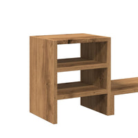 Supporto per monitor tavolo scrivania mobile e organizer in legno ingegnerizzato marrone 02_0044953