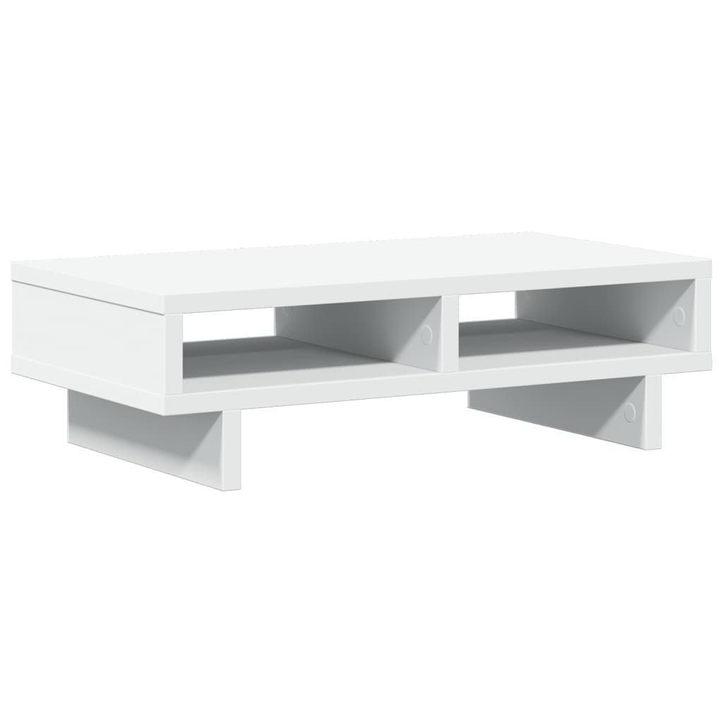 Supporto per monitor tavolo da scrivania 50 x 27 x 15 cm in legno ingegnerizzato bianco 02_0044873