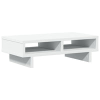 Supporto per monitor tavolo da scrivania 50 x 27 x 15 cm in legno ingegnerizzato bianco 02_0044873