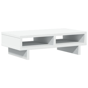 Supporto per monitor tavolo da scrivania 50 x 27 x 15 cm in legno ingegnerizzato bianco 02_0044873