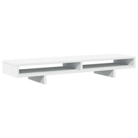 Supporto per Monitor Bianco 100x27x15 cm Legno Massello di Pino 854751
