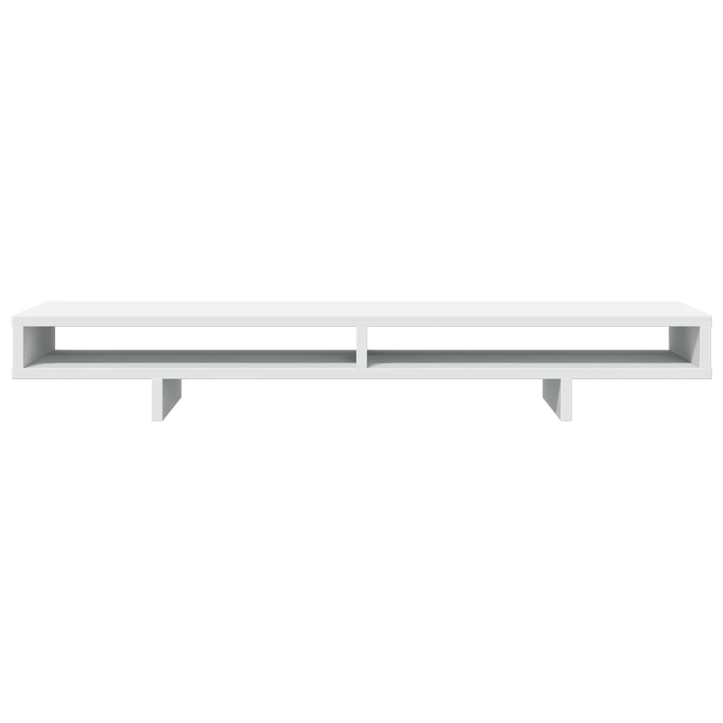 Supporto per monitor tavolo da scrivania 100 x 27 x 15 cm in legno ingegnerizzato bianco 02_0044837