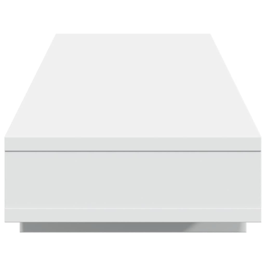 Supporto per Monitor Bianco 100x27x15 cm Legno Massello di Pino