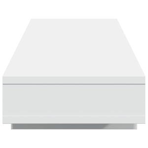 Supporto per Monitor Bianco 100x27x15 cm Legno Massello di Pino