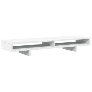 Supporto per Monitor Bianco 100x27x15 cm Legno Massello di Pino 854751