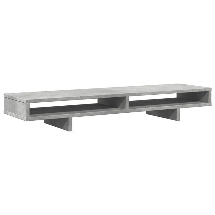 Supporto per monitor tavolo da scrivania 100 x 27 x 15 cm in legno ingegnerizzato grigio 02_0044843