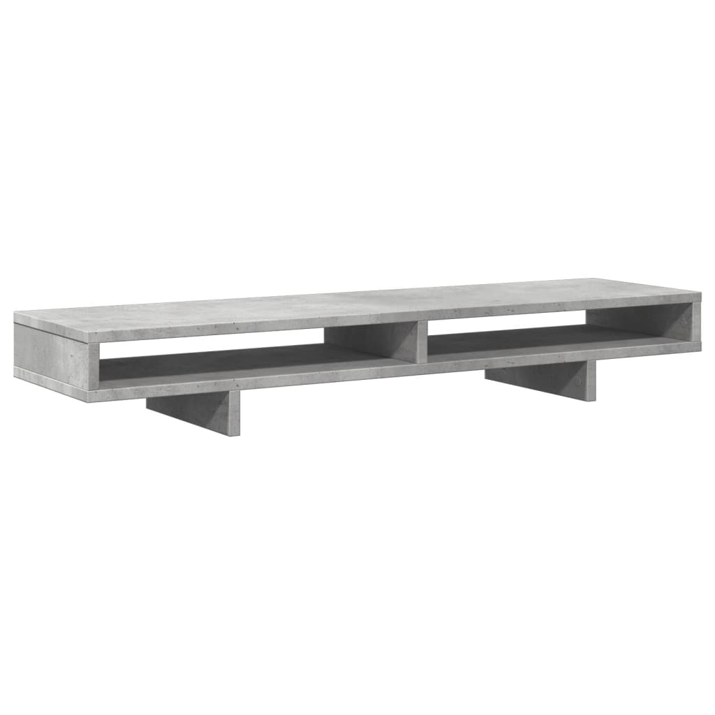 Supporto per monitor tavolo da scrivania 100 x 27 x 15 cm in legno ingegnerizzato grigio 02_0044843
