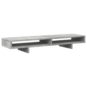 Supporto per monitor tavolo da scrivania 100 x 27 x 15 cm in legno ingegnerizzato grigio 02_0044843