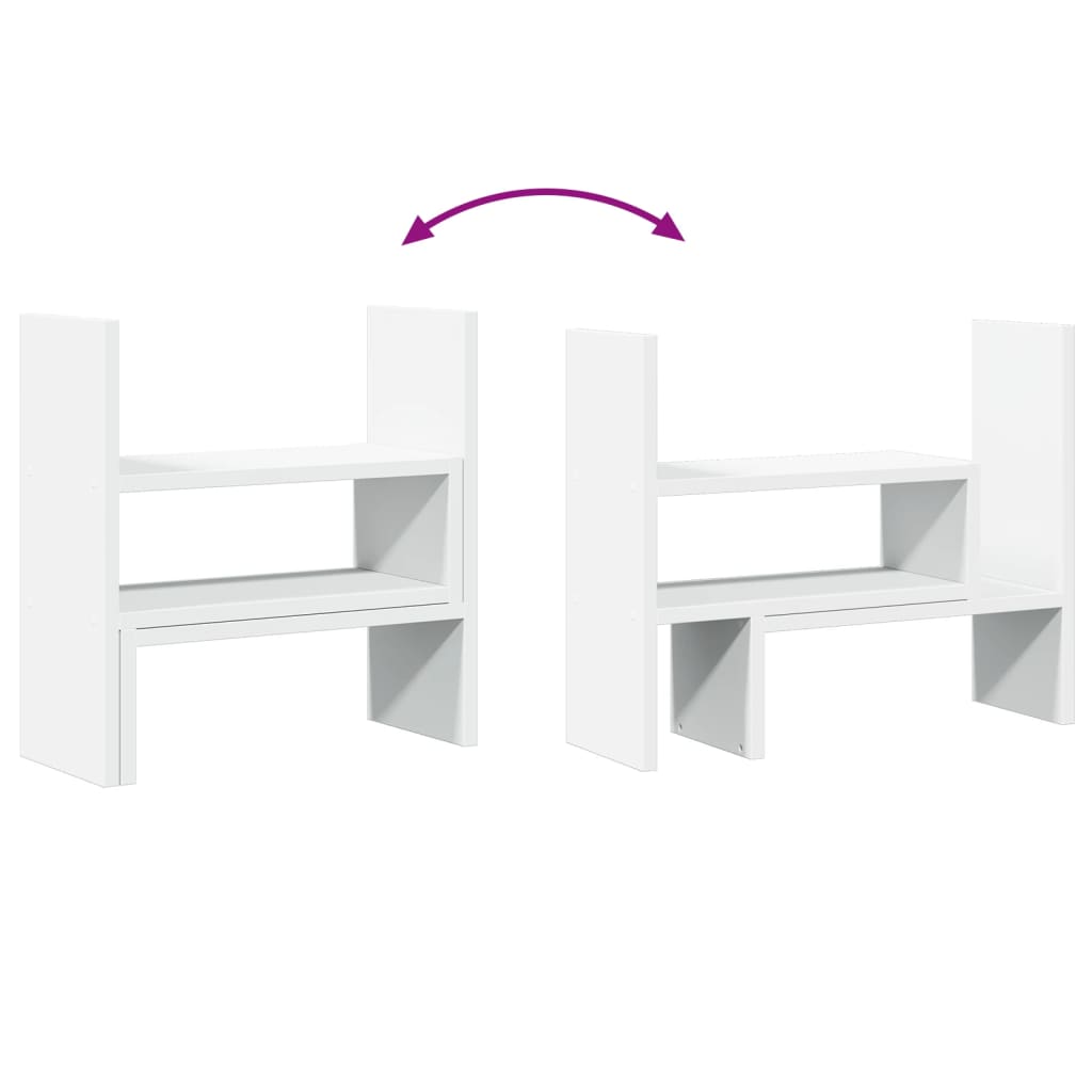 vidaXL Organizer Scrivania Regolabile Bianco 40x17x41 cm in Truciolato