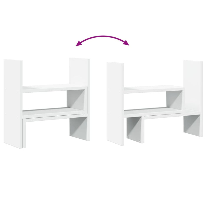 vidaXL Organizer Scrivania Regolabile Bianco 40x17x41 cm in Truciolato