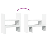 Organizer Scrivania Regolabile Bianco 40x17x41 cm in Truciolato 854760