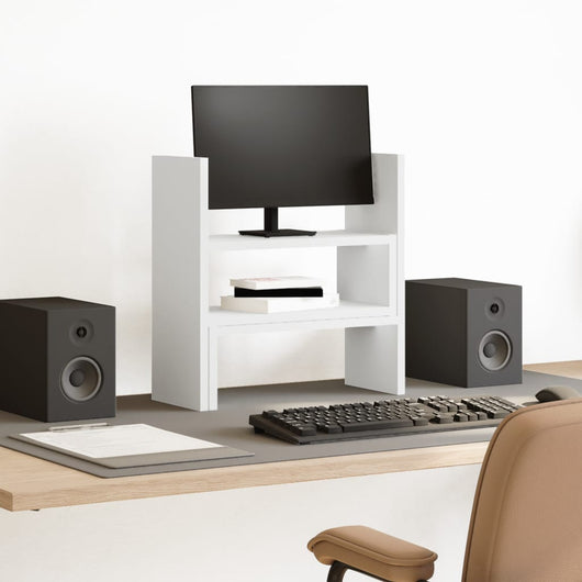 Organizer Scrivania Regolabile Bianco 40x17x41 cm in Truciolato 854760