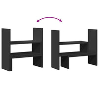 Mobiletto portaoggetti regolabile per ufficio in legno ingegnerizzato nero 02_0043581