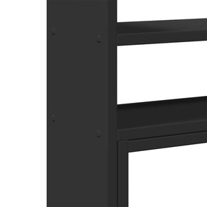 Mobiletto portaoggetti regolabile per ufficio in legno ingegnerizzato nero 02_0043581