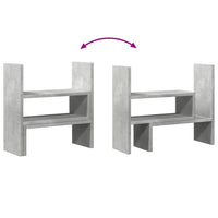 Organizer Scrivania Grigio Cemento 40x17x41 cm in Truciolato 854763