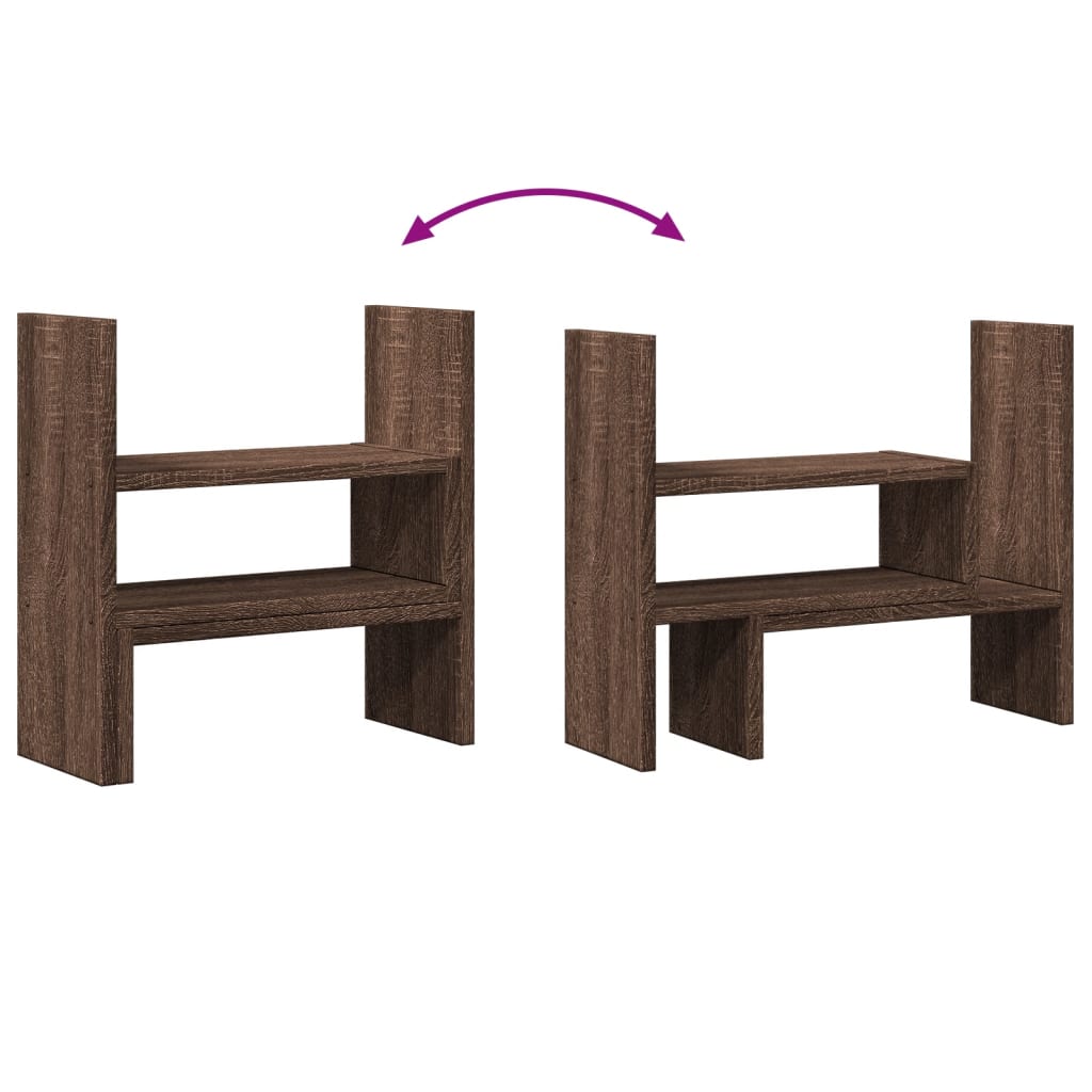 Organizer Scrivania Rovere Marrone 40x17x41 cm in Truciolato 854766